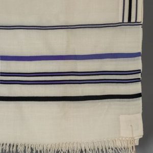 Black and light purple tallit (New)